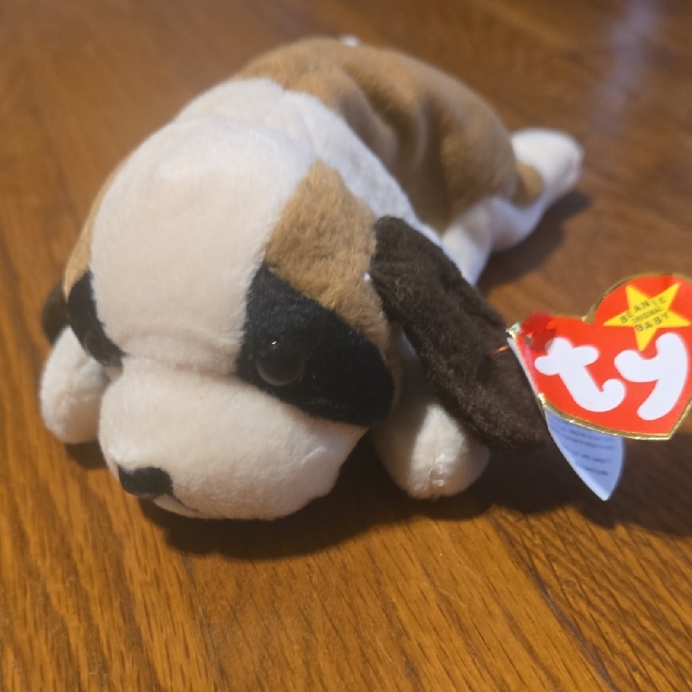 BOGO Ty Plush Dog in Cream‎ and Brown